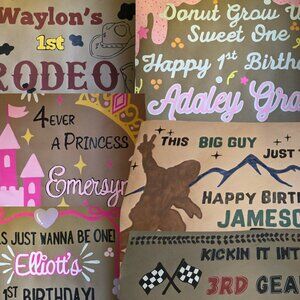 Custom Handpainted Banners, Custom Banners, Custom Birthday, Fall Birthday